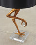 Pair of Gilt Resin and Lucite Ibis Table Lamps by Cyan Design