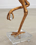 Pair of Gilt Resin and Lucite Ibis Table Lamps by Cyan Design