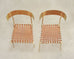 Pair of Brass Leather Strap Klismos Chairs by Sylvan S. F.