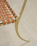 Pair of Brass Leather Strap Klismos Chairs by Sylvan S. F.