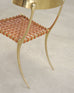 Pair of Brass Leather Strap Klismos Chairs by Sylvan S. F.