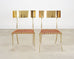 Pair of Brass Leather Strap Klismos Chairs by Sylvan S. F.