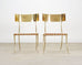 Pair of Brass Leather Strap Klismos Chairs by Sylvan S. F.