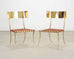Pair of Brass Leather Strap Klismos Chairs by Sylvan S. F.