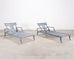 Pair of Neoclassical Greco-Roman Klismos Chaise Lounges