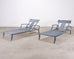 Pair of Neoclassical Greco-Roman Klismos Chaise Lounges
