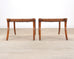 Pair of Robsjohn-Gibbings Style Walnut Klismos Rope Benches