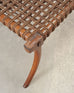 Pair of Robsjohn-Gibbings Style Walnut Klismos Rope Benches