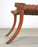 Pair of Robsjohn-Gibbings Style Walnut Klismos Rope Benches