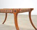 Pair of Robsjohn-Gibbings Style Walnut Klismos Rope Benches