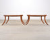 Pair of Robsjohn-Gibbings Style Walnut Klismos Rope Benches