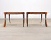Pair of Robsjohn-Gibbings Style Walnut Klismos Rope Benches