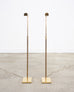Pair of Koch & Lowy OMI Patinated Brass Pharmacy Floor Lamps