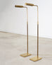 Pair of Koch & Lowy OMI Patinated Brass Pharmacy Floor Lamps