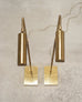 Pair of Koch & Lowy OMI Patinated Brass Pharmacy Floor Lamps