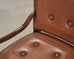 Pair of Louis XIII Baroque Style Mahogany Leather Armchairs