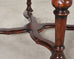 Pair of Louis XIII Baroque Style Mahogany Leather Armchairs