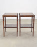 Pair of Regency Style Mahogany Leather Top Drink Side Tables