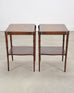 Pair of Regency Style Mahogany Leather Top Drink Side Tables