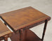 Pair of Regency Style Mahogany Leather Top Drink Side Tables