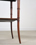 Pair of Regency Style Mahogany Leather Top Drink Side Tables