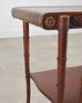 Pair of Regency Style Mahogany Leather Top Drink Side Tables