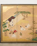 Pair Japanese Edo Six Panel Screens Legend of Minamoto