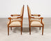 Pair of French Louis XVI Carved Walnut Fauteuil Armchairs