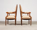 Pair of French Louis XVI Carved Walnut Fauteuil Armchairs