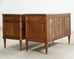 Pair of Louis XVI Style Marble Top Commodes Chest of Drawers