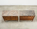 Pair of Louis XVI Style Marble Top Commodes Chest of Drawers