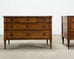 Pair of Louis XVI Style Marble Top Commodes Chest of Drawers