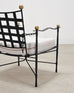 Pair of Mario Papperzini Amalfi Iron Lounge Chairs and Ottomans