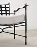 Pair of Mario Papperzini Amalfi Iron Lounge Chairs and Ottomans