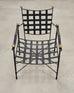 Pair of Mario Papperzini Amalfi Iron Lounge Chairs and Ottomans