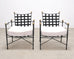 Pair of Mario Papperzini Amalfi Iron Lounge Chairs and Ottomans