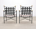 Pair of Mario Papperzini Amalfi Iron Lounge Chairs and Ottomans
