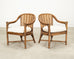 Pair of McGuire Organic Modern Rattan and Cane Armchairs