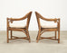 Pair of McGuire Organic Modern Rattan and Cane Armchairs