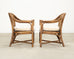 Pair of McGuire Organic Modern Rattan and Cane Armchairs