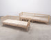 Pair of McGuire Organic Modern Rattan Cathedral Sofas 7 Ft 9 Ft
