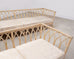 Pair of McGuire Organic Modern Rattan Cathedral Sofas 7 Ft 9 Ft