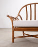 Pair of McGuire Organic Modern Rattan Lounge Chairs + Ottoman