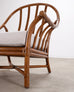 Pair of McGuire Organic Modern Rattan Lounge Chairs + Ottoman