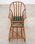 Pair of McGuire Organic Modern Rattan Lounge Chairs + Ottoman