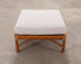 Pair of McGuire Organic Modern Rattan Lounge Chairs + Ottoman
