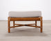 Pair of McGuire Organic Modern Rattan Lounge Chairs + Ottoman
