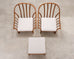 Pair of McGuire Organic Modern Rattan Lounge Chairs + Ottoman