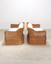 Pair of Michael Taylor Style Organic Modern Wicker Rattan Sofas