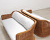 Pair of Michael Taylor Style Organic Modern Wicker Rattan Sofas